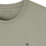Silbon – 133762 – Camiseta de manga corta 100% algodón con logo bordado - Hombre