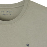 Silbon – 133762 – Camiseta de manga corta 100% algodón con logo bordado - Hombre