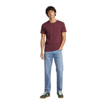 Camiseta burdeos Silbon de algodón para hombre | Konestilochic