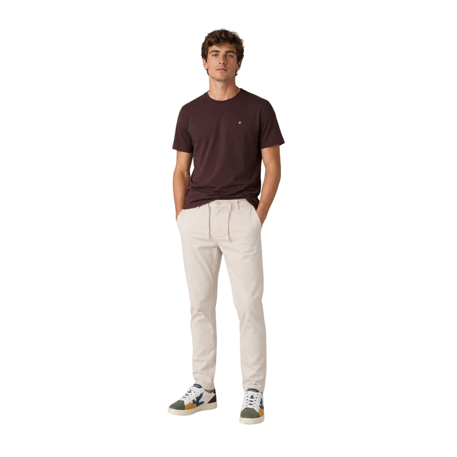 Camiseta marrón Silbon de algodón para hombre | Konestilochic