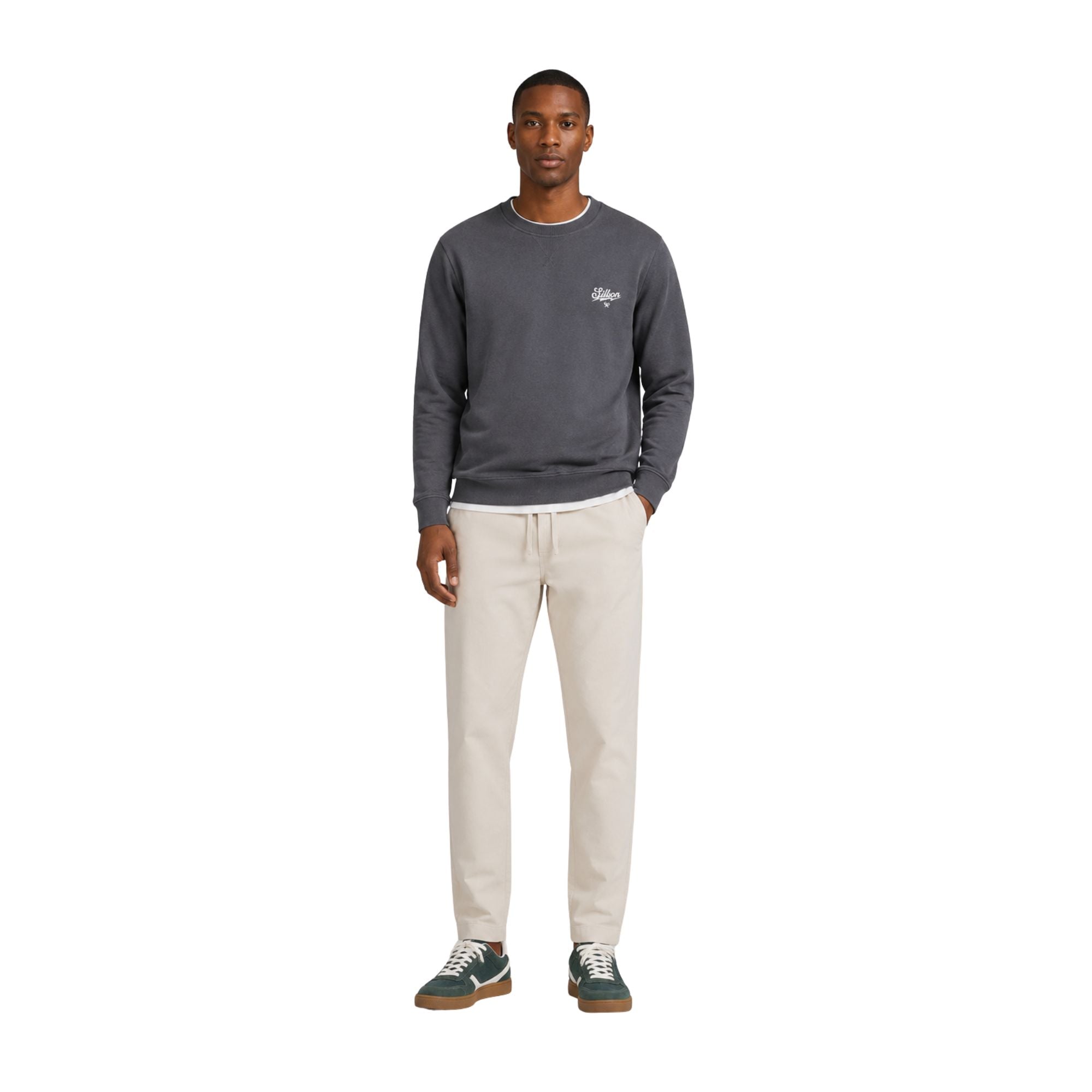Sudadera gris oscuro Silbon para hombre – Estilo y confort Konestilochic