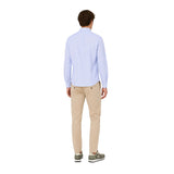 Silbon – 134139 – Camisa Oxford de rayas y manga larga 100% algodón BCI - Hombre