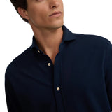 Silbon – 134162 – Camisa de sport de micropiqué comfort con manga larga 100% algodón - Hombre