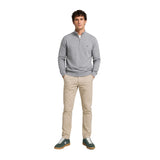 Jersey gris de hombre Silbon con cremallera y cuello alto