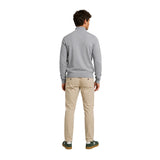 Silbon – 134233 – Jersey de cuello subido con media cremallera 30% lana con logo bordado - Hombre