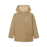 Silbon – 134282 – Abrigo de corte recto con capucha, bolsillos delanteros e interior de borreguito – Unisex niños