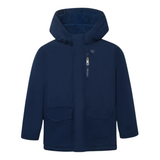 Silbon – 134283 – Abrigo de corte recto con capucha, bolsillos delanteros e interior de borreguito – Unisex niños