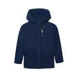 Silbon – 134283 – Abrigo de corte recto con capucha, bolsillos delanteros e interior de borreguito – Unisex niños