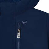 Silbon – 134283 – Abrigo de corte recto con capucha, bolsillos delanteros e interior de borreguito – Unisex niños