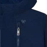 Silbon – 134283 – Abrigo de corte recto con capucha, bolsillos delanteros e interior de borreguito – Unisex niños