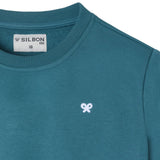 Silbon – Kids Petits 134492 – Sudadera de corte regular y cuello redondo con bordado en la espalda - Niño
