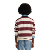 Silbon – 134498 – Sudadera de rayas anchas 100% algodón con bordado de raquetas - Niño