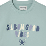 Silbon – 134499 – Sudadera con gráfico delantero y cuello, puños y bajo acanalados - Niño