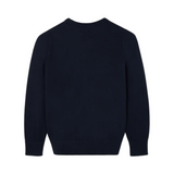 Silbon – 134816 – Jersey de cuello redondo de algodón BCI y cahsmere con logo bordado - Niño