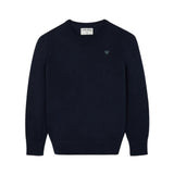 Silbon – 134816 – Jersey de cuello redondo de algodón BCI y cahsmere con logo bordado - Niño