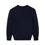 Silbon – 134816 – Jersey de cuello redondo de algodón BCI y cahsmere con logo bordado - Niño