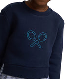 Silbon – 135237 – Sudadera con combinada con volante camisero con bordado frontal - Niña