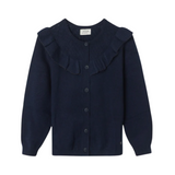 Silbon – 135255 – Cárdigan de lana y cashmere con volante y mangas abullonadas - Niña