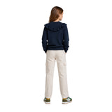 Silbon – 135255 – Cárdigan de lana y cashmere con volante y mangas abullonadas - Niña