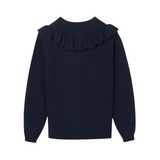 Silbon – 135255 – Cárdigan de lana y cashmere con volante y mangas abullonadas - Niña