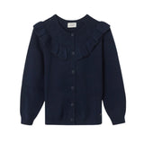 Silbon – 135255 – Cárdigan de lana y cashmere con volante y mangas abullonadas - Niña