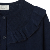 Silbon – 135255 – Cárdigan de lana y cashmere con volante y mangas abullonadas - Niña