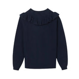 Silbon – 135255 – Cárdigan de lana y cashmere con volante y mangas abullonadas - Niña