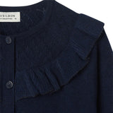 Silbon – 135255 – Cárdigan de lana y cashmere con volante y mangas abullonadas - Niña