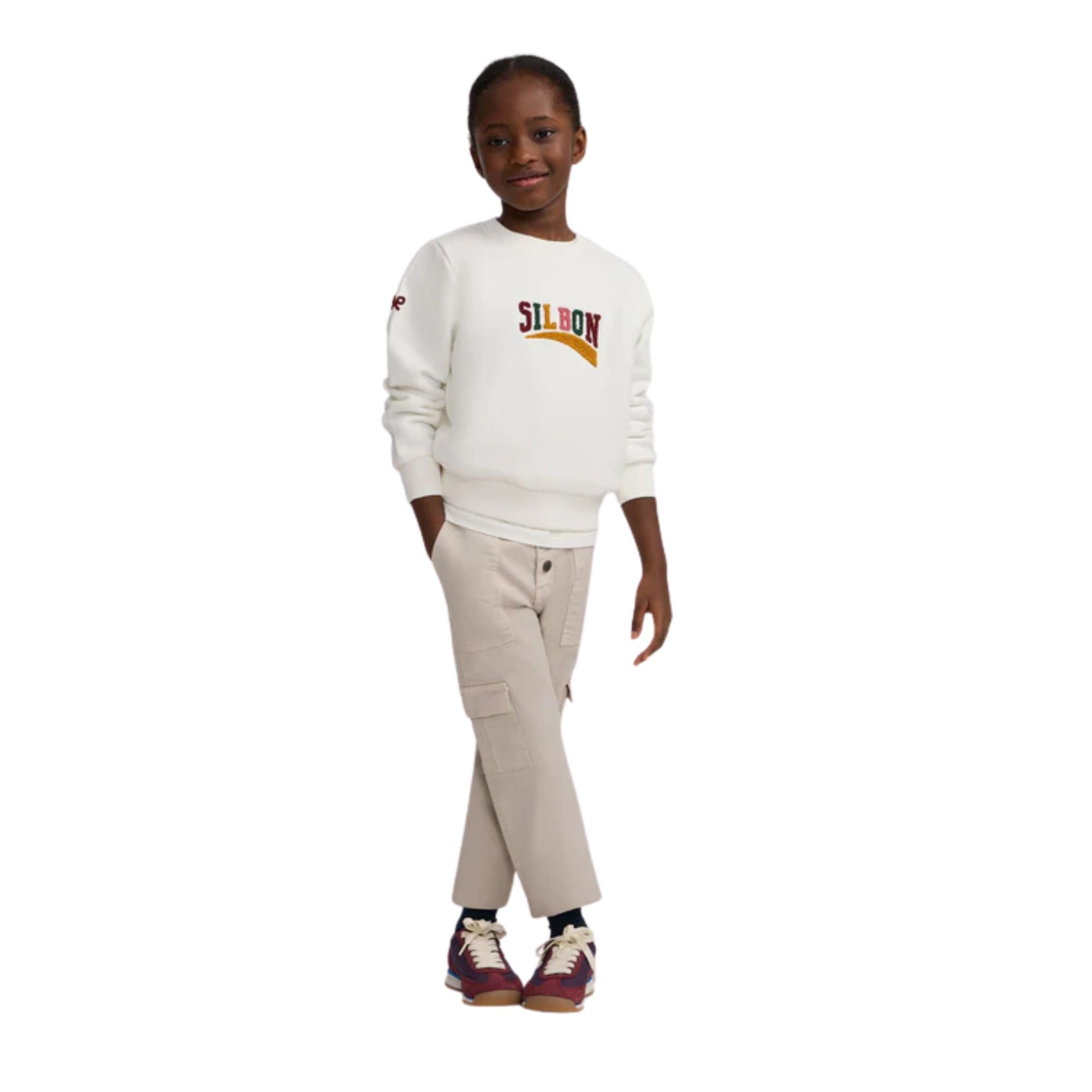 Pantalón cargo beige para niña Silbon | Comodidad con estilo Konestilochic