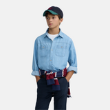 Silbon – 136061 – Camisa vaquera de manga larga 100% algodón BCI de corte regular - Niño