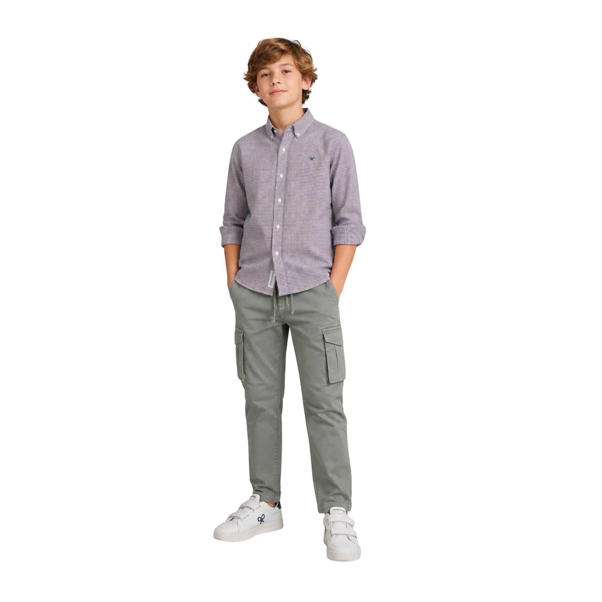 Camisa de cuadros azul marino para niño - SILBON | Konestilochic