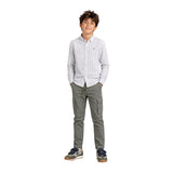 Camisa azul de cuadros para niño Silbon – 100% algodón BCI