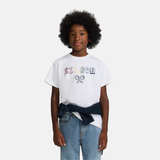 Silbon – 136121 – Camiseta de manga corta 100% algodón con impresión delantera – Unisex niños