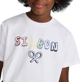 Silbon – 136121 – Camiseta de manga corta 100% algodón con impresión delantera – Unisex niños