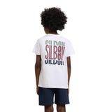 Silbon – 136125 – Camiseta de manga corta 100% algodón con impresión trasera – Unisex niños