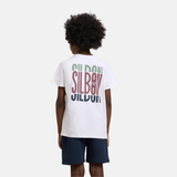 Silbon – 136125 – Camiseta de manga corta 100% algodón con impresión trasera – Unisex niños