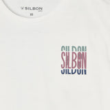 Silbon – 136125 – Camiseta de manga corta 100% algodón con impresión trasera – Unisex niños