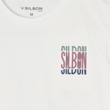 Silbon – 136125 – Camiseta de manga corta 100% algodón con impresión trasera – Unisex niños