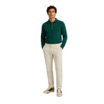 Polo verde oscuro de manga larga para hombre | Silbon | Konestilochic