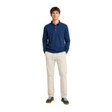 Polo azul oscuro de manga larga para hombre | Silbon | Konestilochic