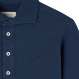 Silbon – 136608 – Polo liso de manga larga 100% algodón de corte regular con cuello clásico - Hombre