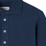 Silbon – 136608 – Polo liso de manga larga 100% algodón de corte regular con cuello clásico - Hombre