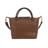 Martina K - 140-2618-3 – Bolso mediano de piel color camel con solapa pequeña (33*23*12 cm)