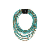 Latido - 15000CO-006 – Collar múltiple azul turquesa de resina