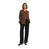 Free/Quent - Nanni 200632-Negro - Pantalones negros rectos de talle alto con bolsillos laterales - Mujer