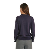Free/Quent - Katie 205095-Azul noche - Jersey azul noche con volante en cuello y puños - Mujer