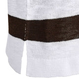 Free/Quent – Vicki 207994-1185 – Chaleco de punto con estampado blanco y marrón de rayas - Mujer
