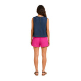 Free/Quent – Lisea 208111-1155 – Blusa vaquera azul marino sin mangas 100% algodón - Mujer