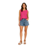 Free/Quent – Kalia 208333-1155 – Shorts vaqueros azules 100% algodón de tiro medio - Mujer