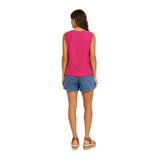 Free/Quent – Kalia 208333-1155 – Shorts vaqueros azules 100% algodón de tiro medio - Mujer